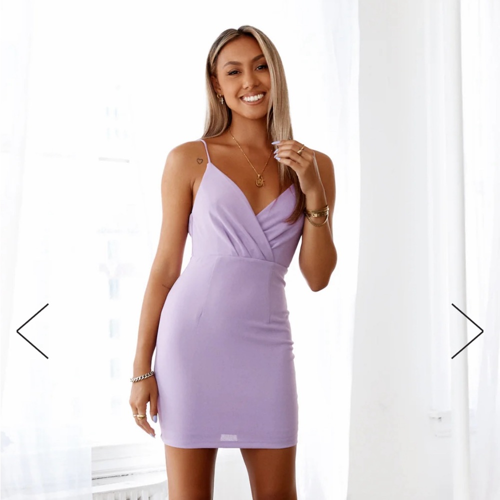 Hello Molly lavender mini dress - size small - brand new